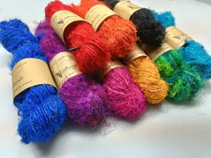 10 Colors Recycled Sari Silk Yarn Regular
