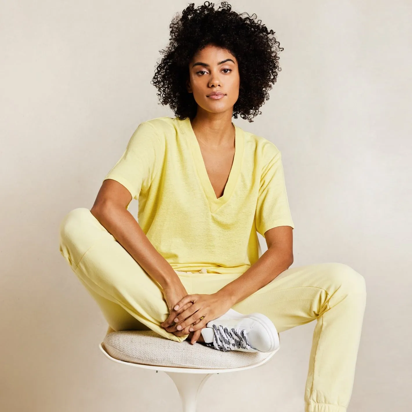 10 Days V Neck Linen Top