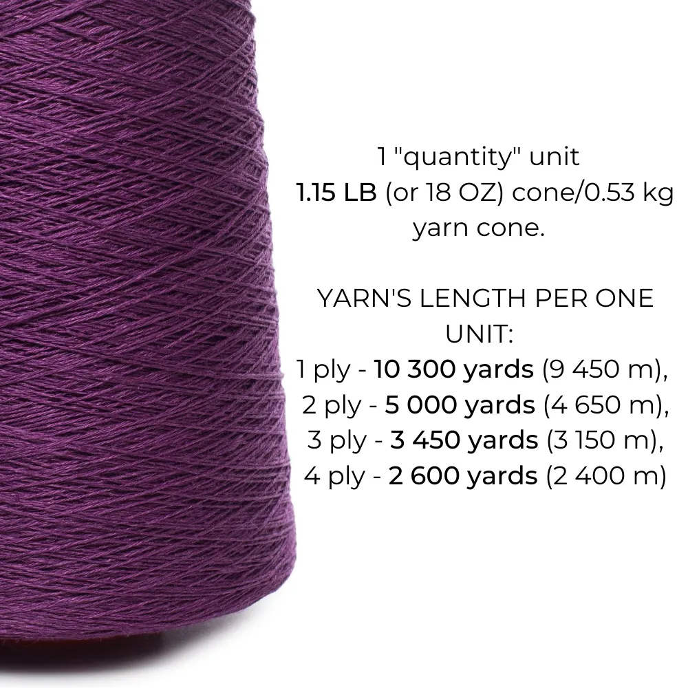 100% Linen Yarn - Reddish Purple