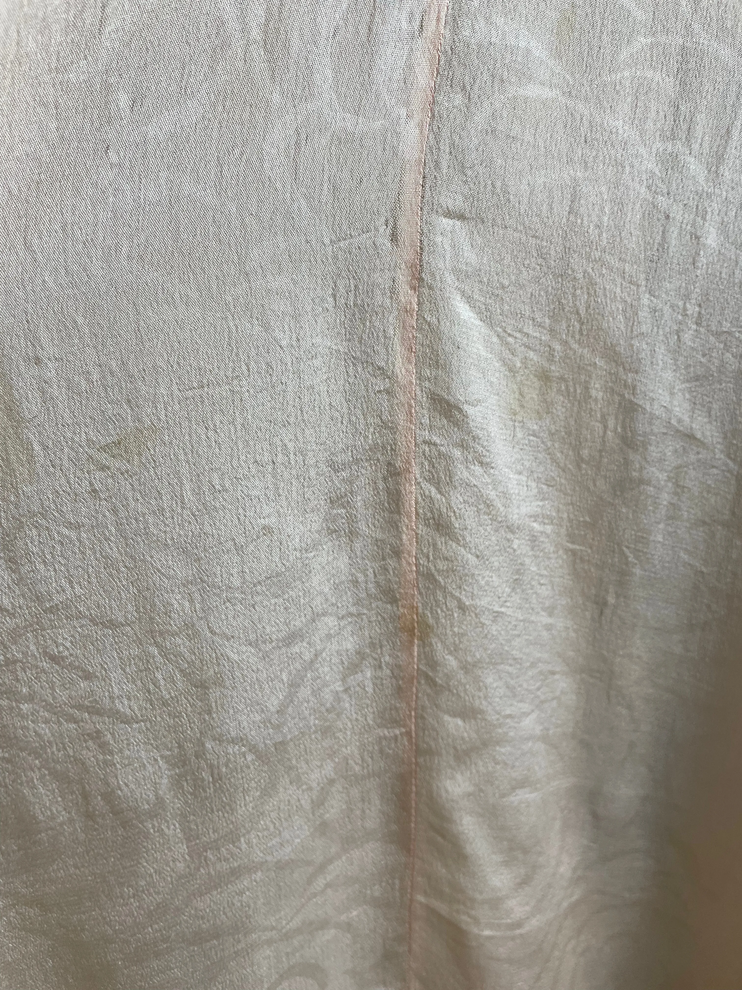 1920s Lace & Deco Floral Printed Silk Ribbon-work Robe