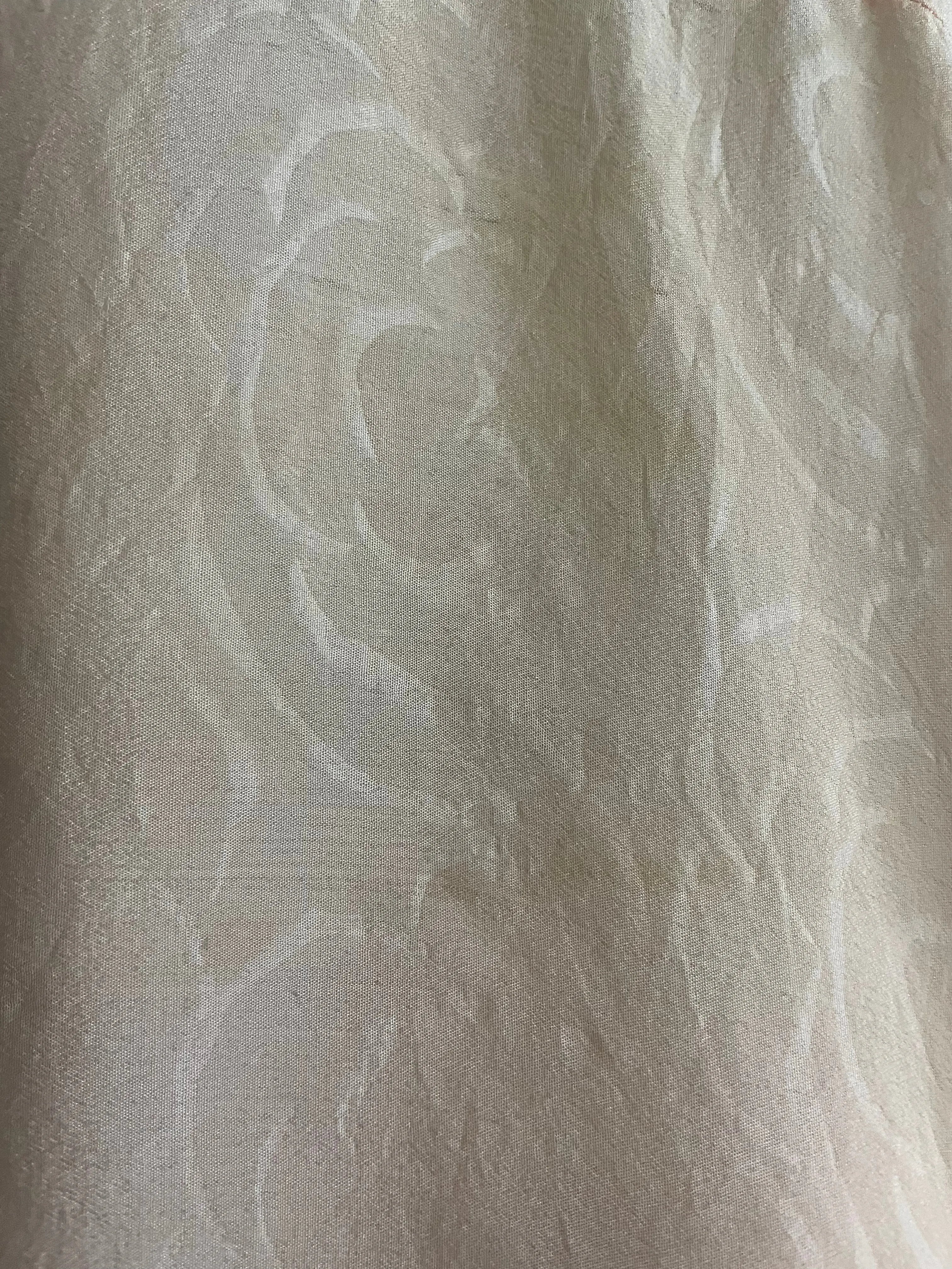 1920s Lace & Deco Floral Printed Silk Ribbon-work Robe