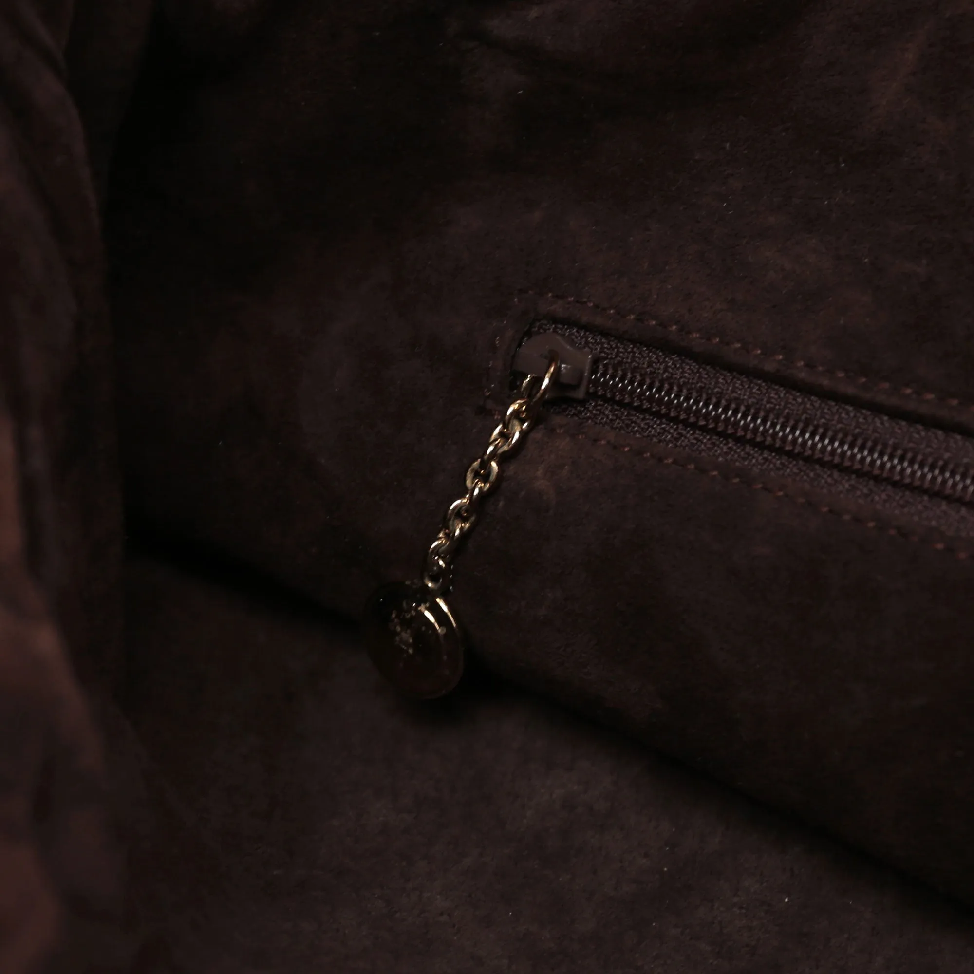1996 Brown Woven Bamboo 2-Way Bag