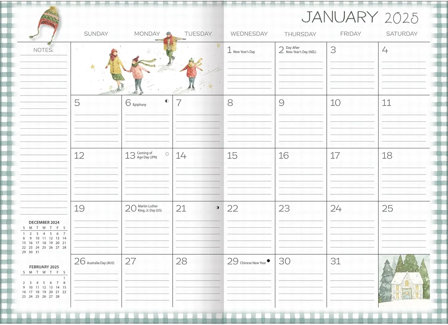 2025 Lang Monthly Planner - Blissful Moments