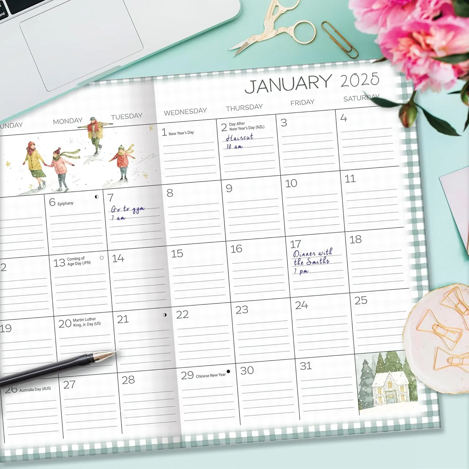 2025 Lang Monthly Planner - Blissful Moments
