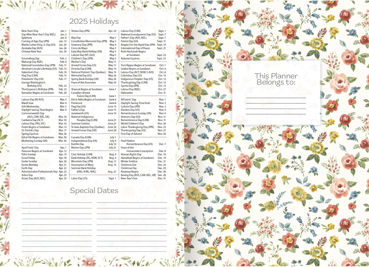 2025 Lang Monthly Planner - Blissful Moments