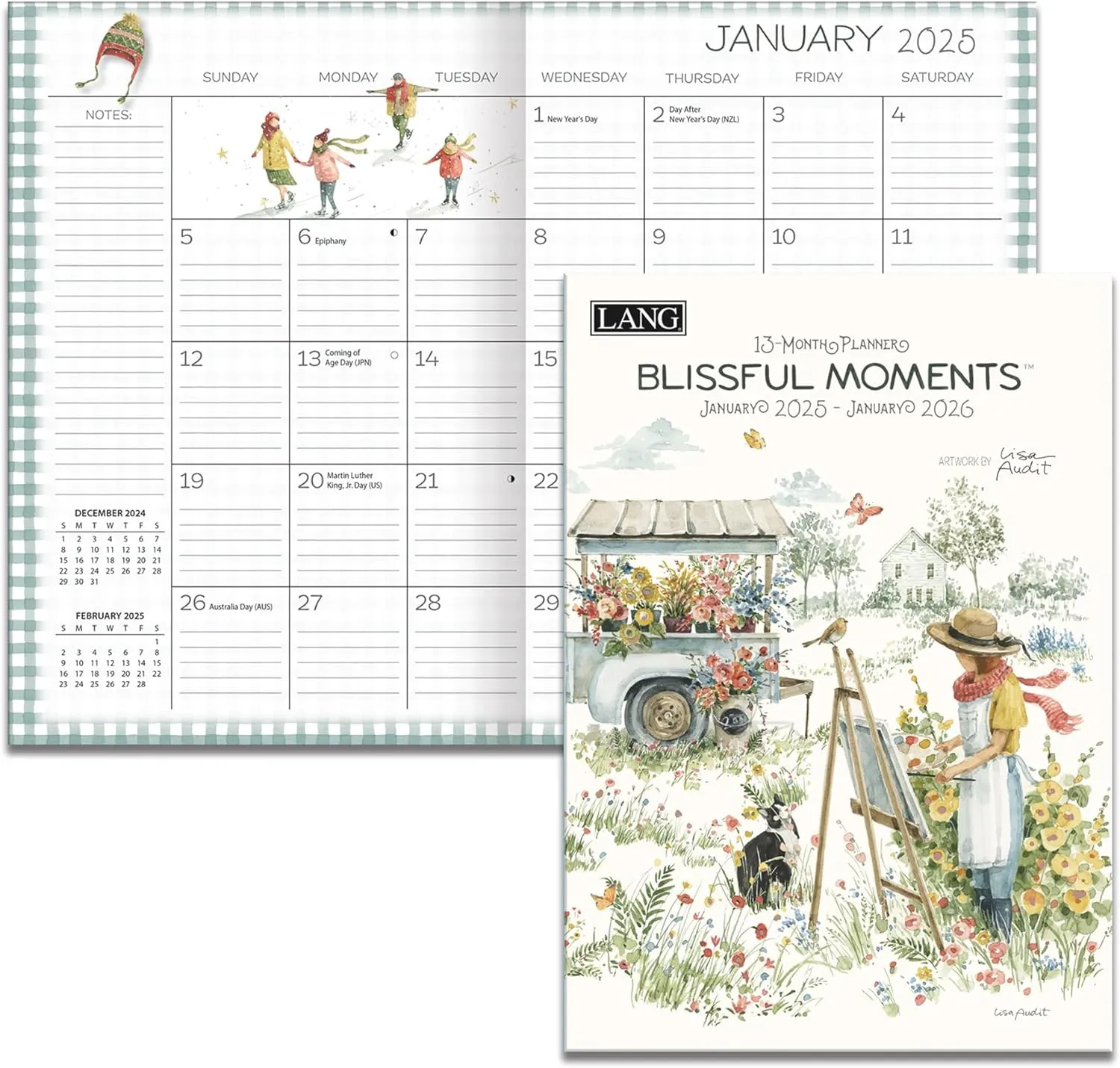 2025 Lang Monthly Planner - Blissful Moments