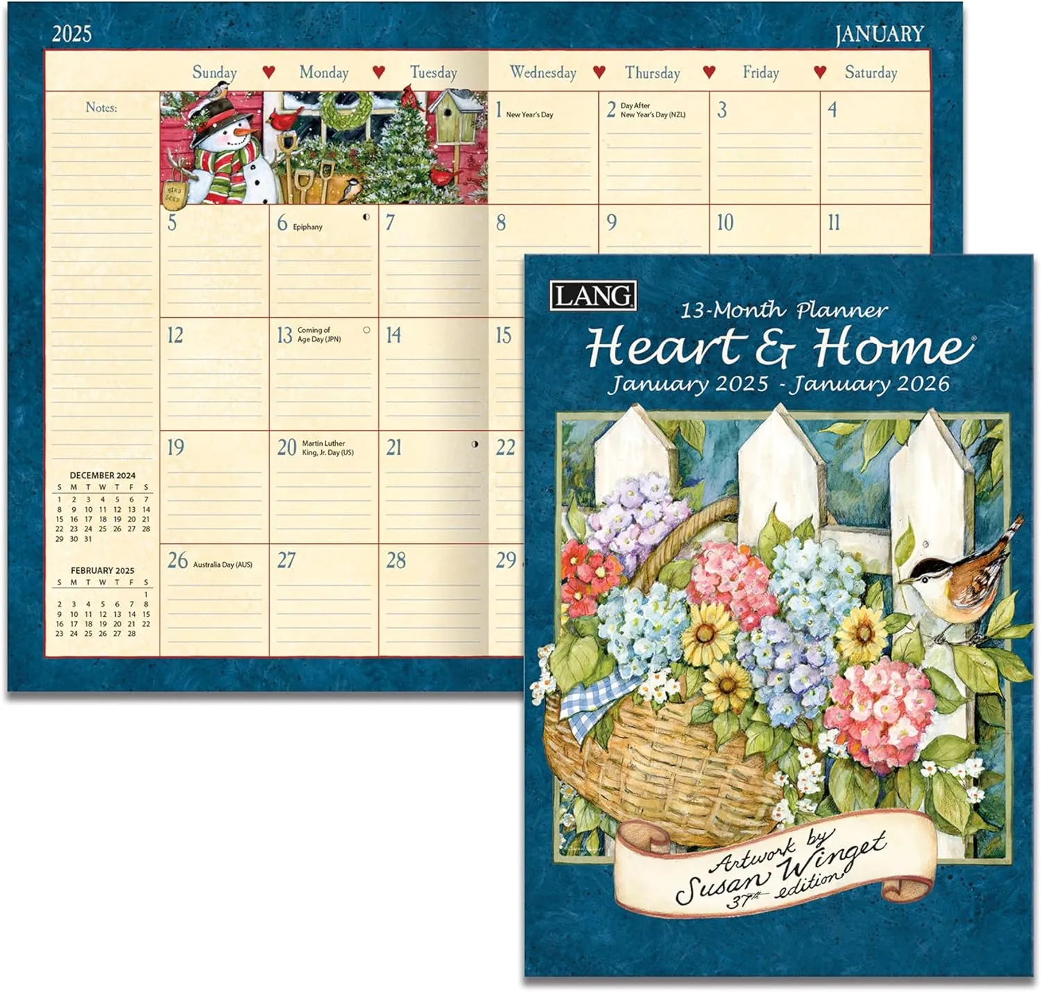 2025 Lang Monthly Planner - Heart & Home