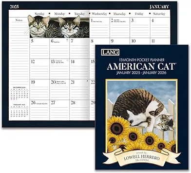 2025 Lang Monthly Pocket Planner - American Cat