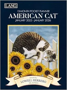 2025 Lang Monthly Pocket Planner - American Cat