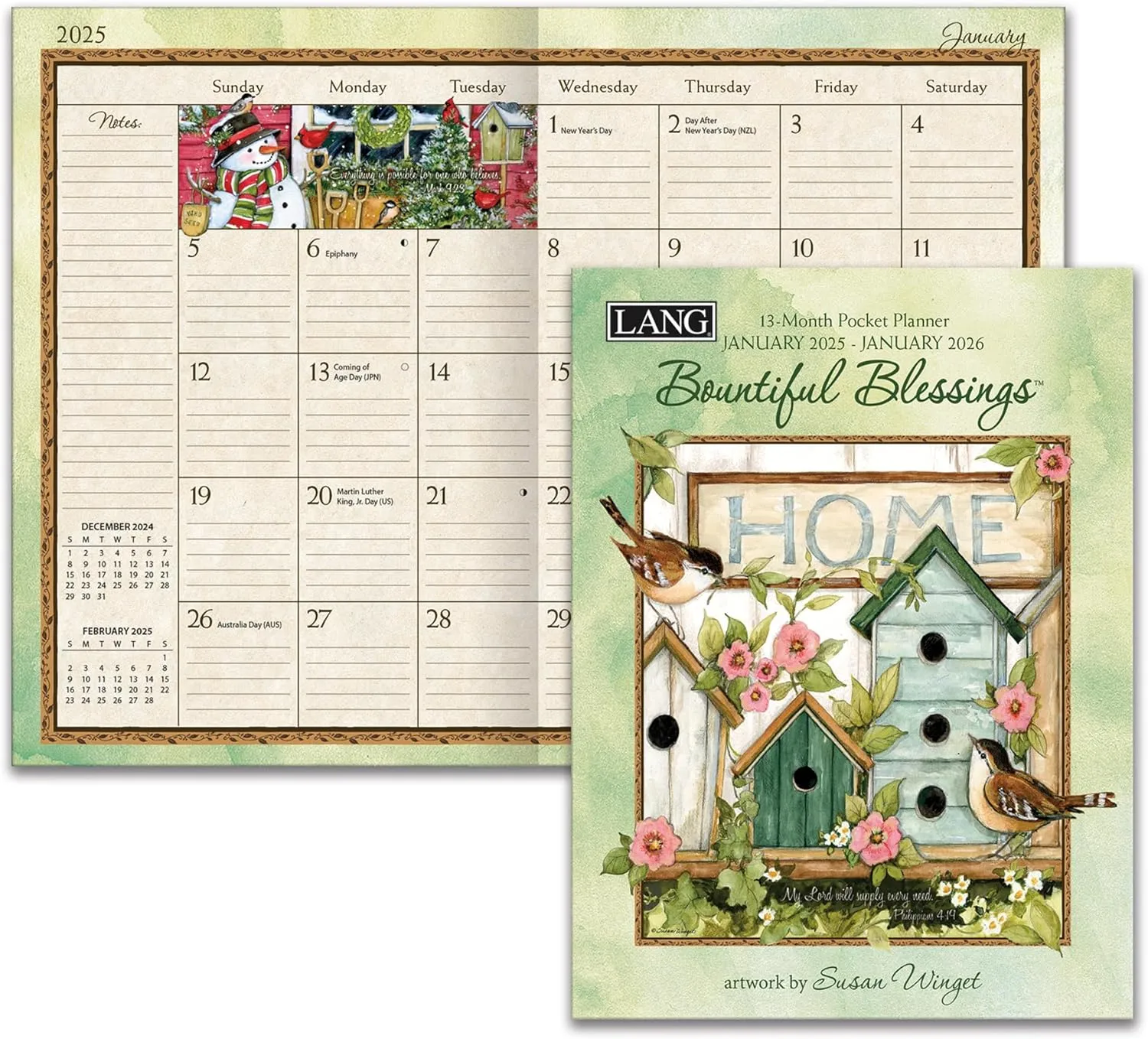 2025 Lang Monthly Pocket Planner - Bountiful Blessings