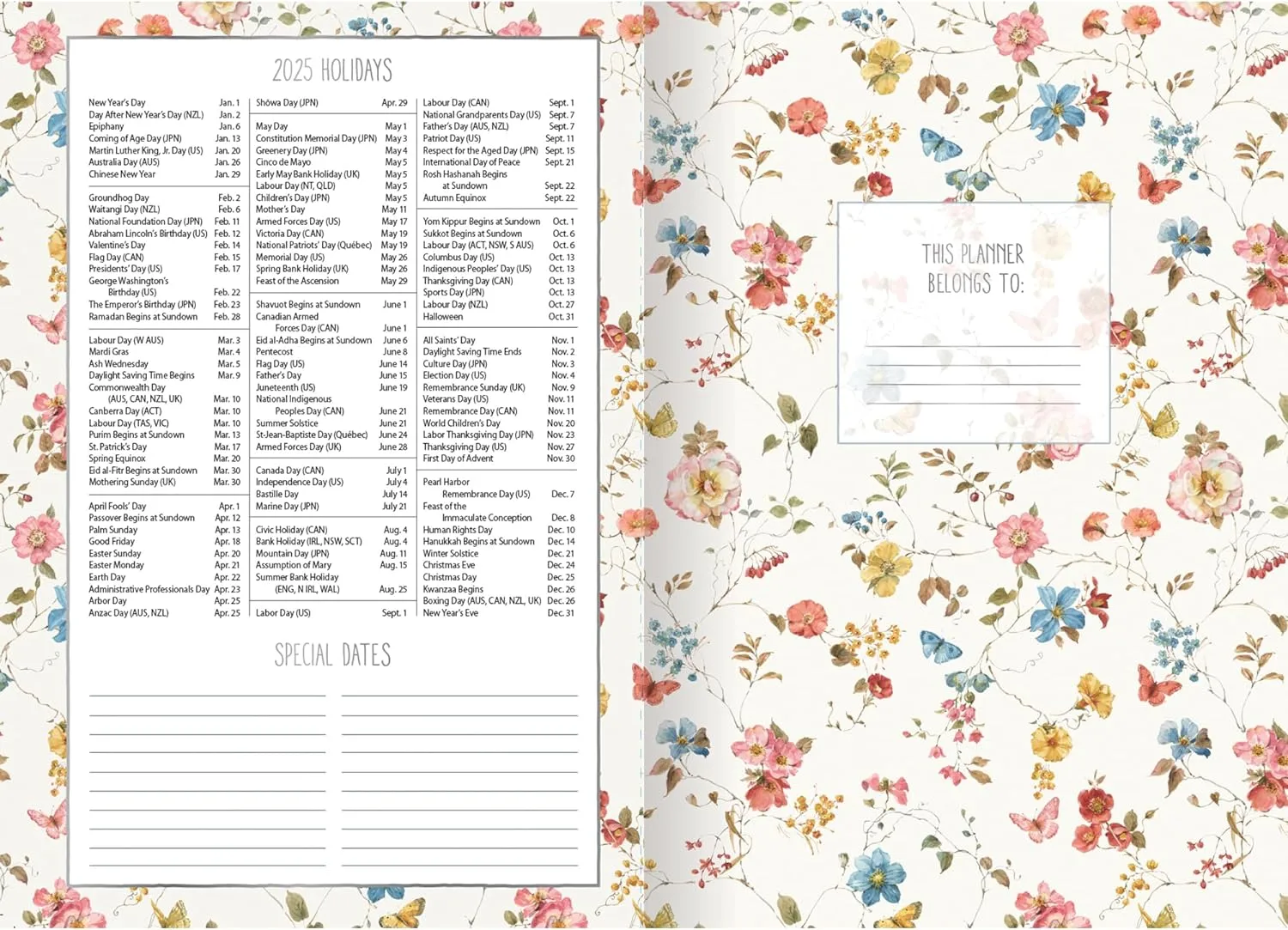 2025 Lang Monthly Pocket Planner - Watercolor Seasons
