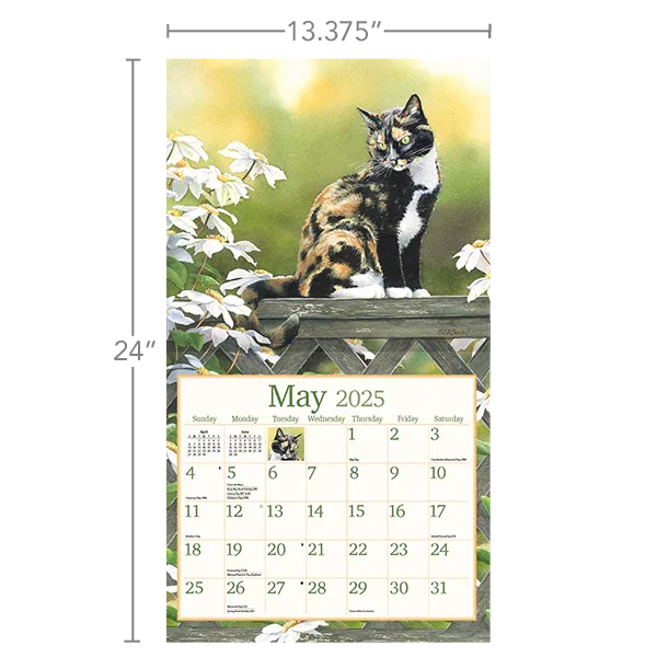 2025 Lang Wall Calendar - Cats in the Country