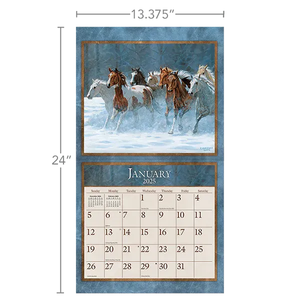 2025 Lang Wall Calendar - Horses in the Mist