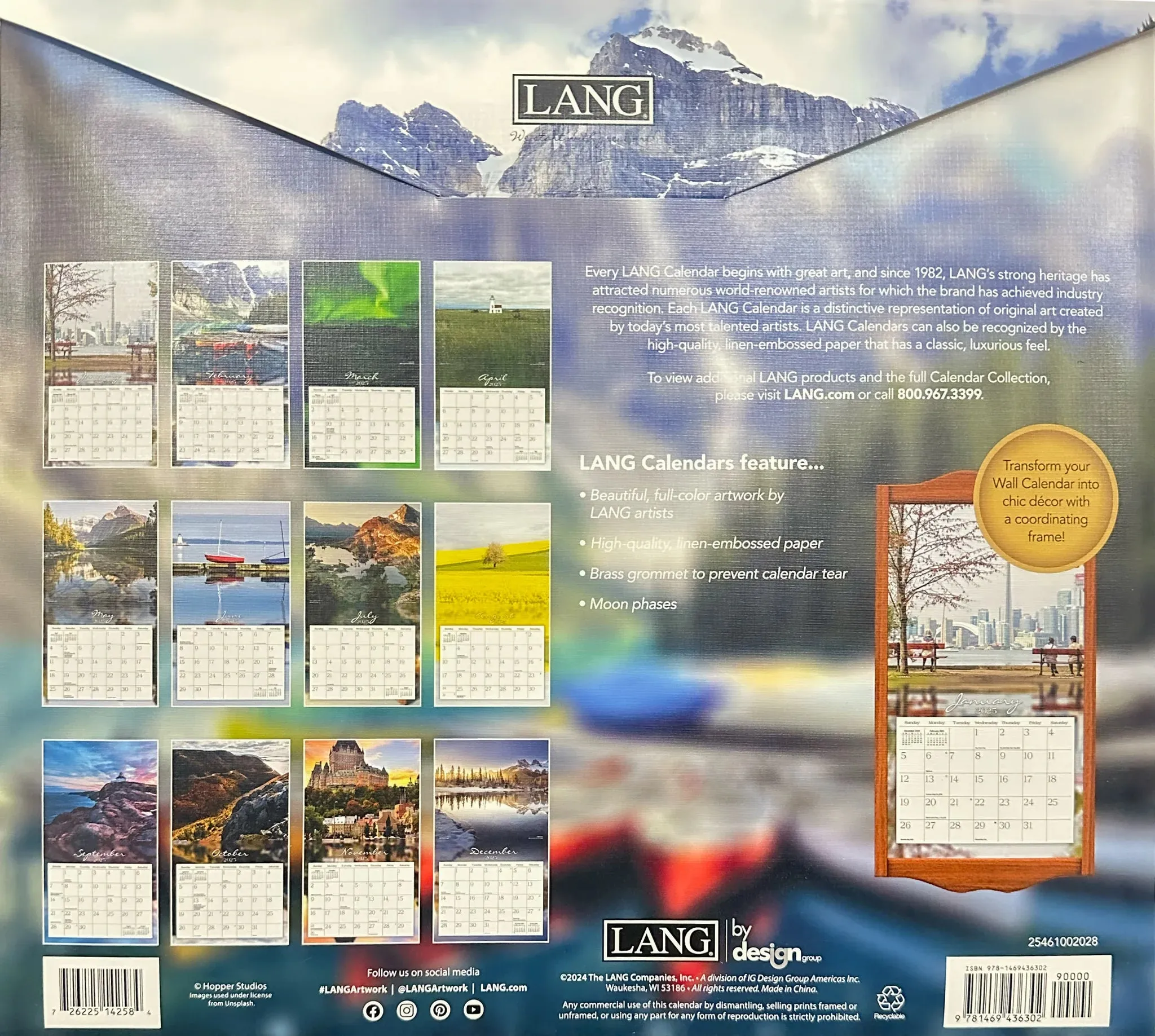 2025 Lang Wall Calendar - Oh Canada