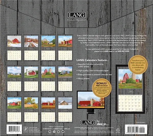 2025 Lang Wall Calendar - On the Farm