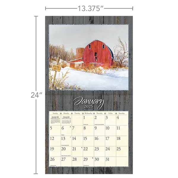 2025 Lang Wall Calendar - On the Farm