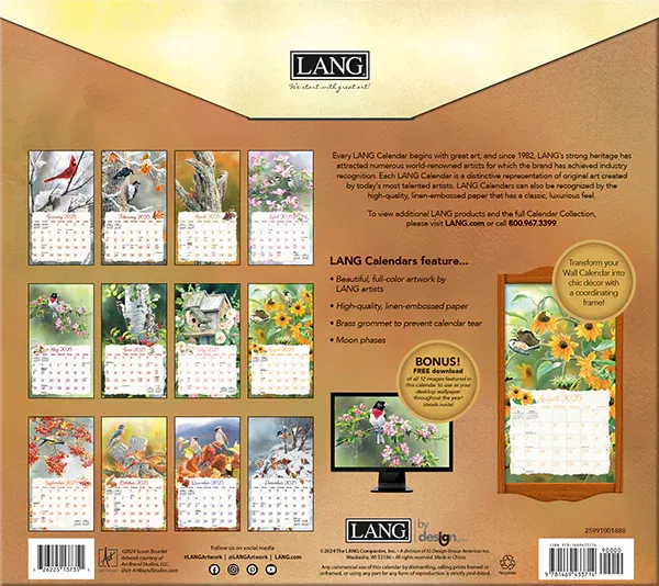 2025 Lang Wall Calendar - Songbirds