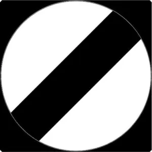 750mm National Speed Limit - 671 - Rigid Plastic