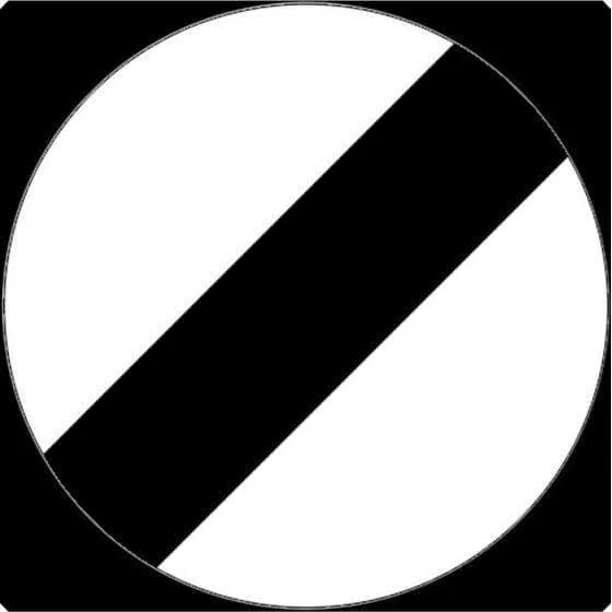 750mm National Speed Limit - 671 - Rigid Plastic