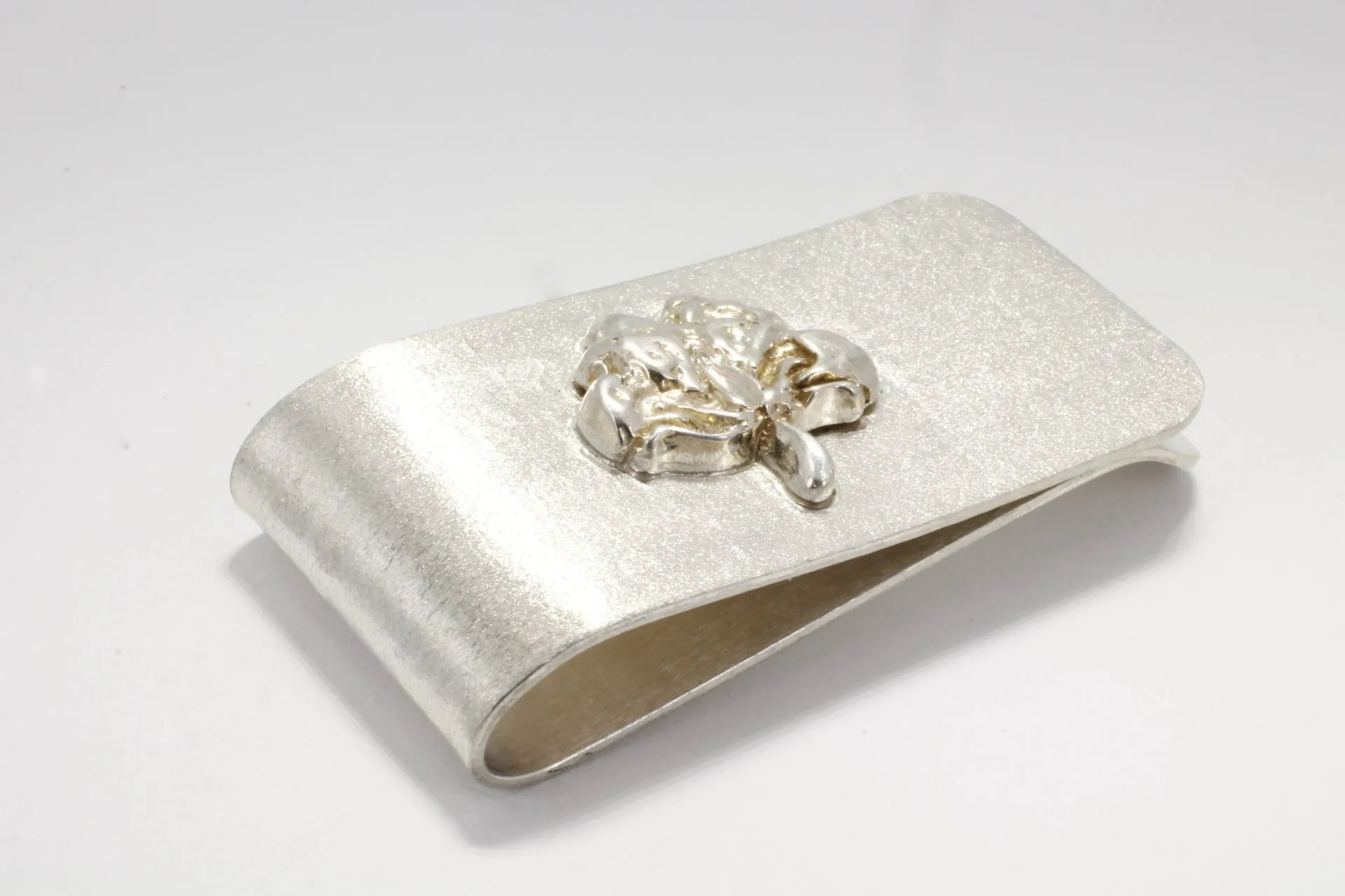 925 Sterling Silver Cotton Boll Money Clip