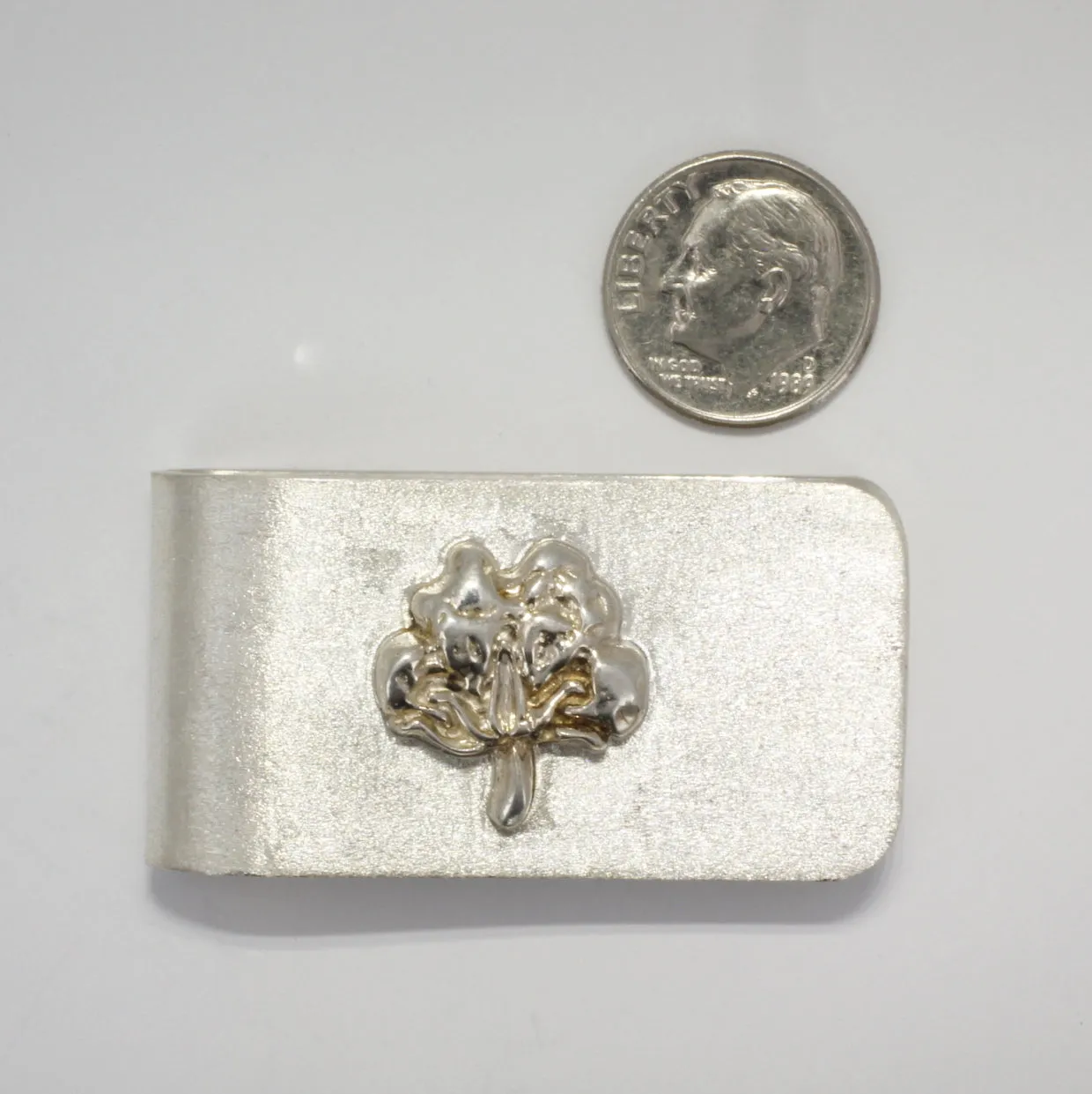 925 Sterling Silver Cotton Boll Money Clip