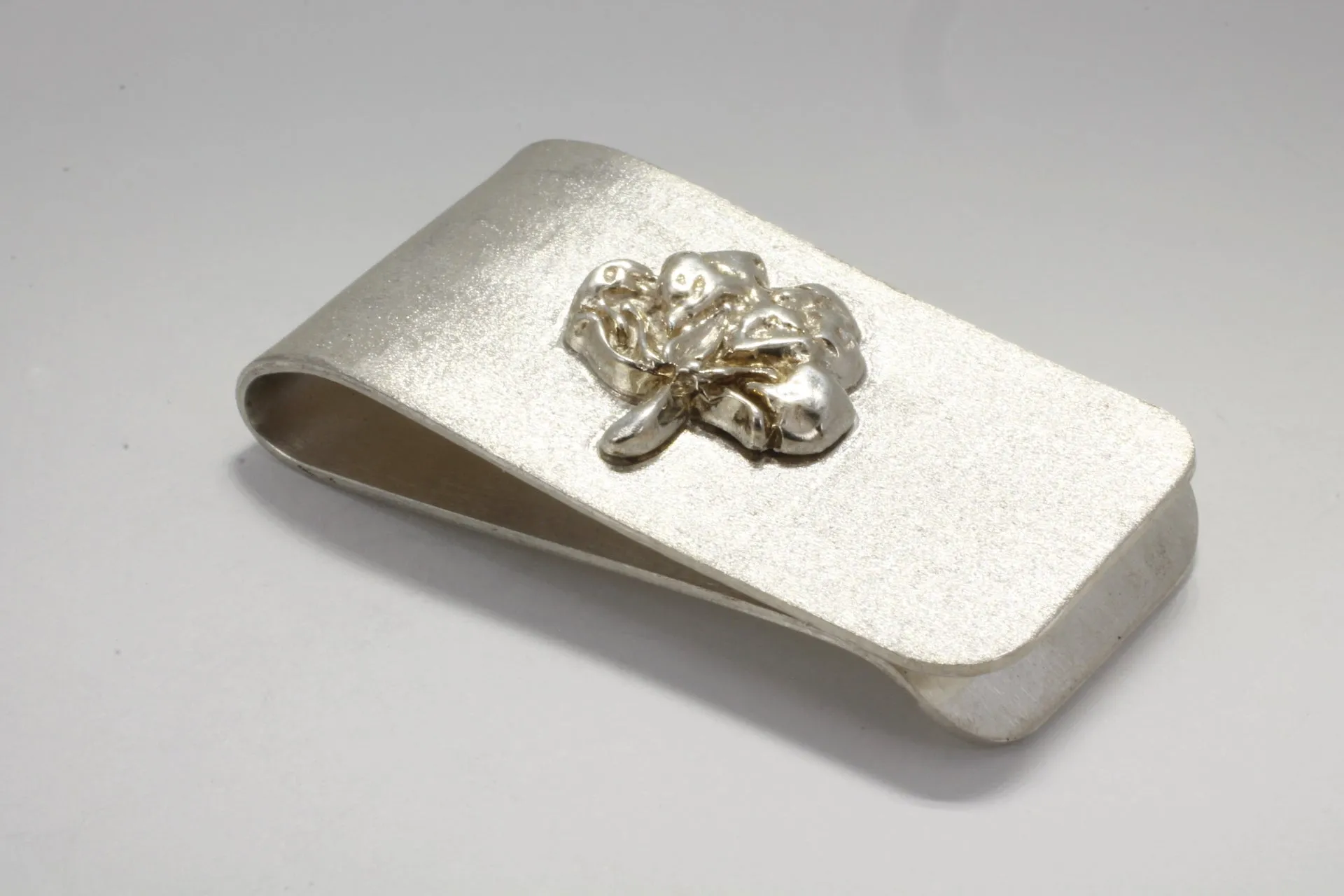 925 Sterling Silver Cotton Boll Money Clip