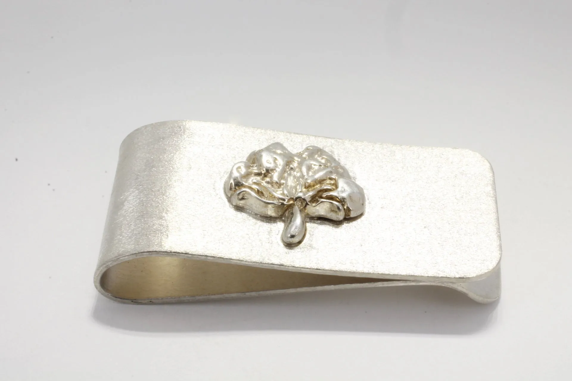 925 Sterling Silver Cotton Boll Money Clip