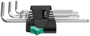 950/7 Hex-Plus 1 L-key set, metric, chrome-plated