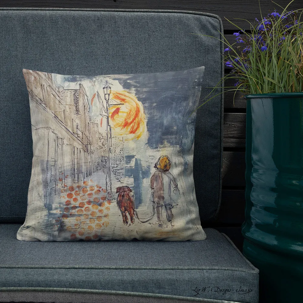 A Walk With My Friend I - Artful Pillow