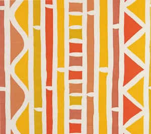 Alan Campbell Fabric: Antibes Multi Color - Custom Terra / Gold / Yellow on Belgian Linen / Cotton