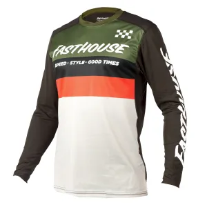 Alloy Kilo LS Jersey - Olive/White