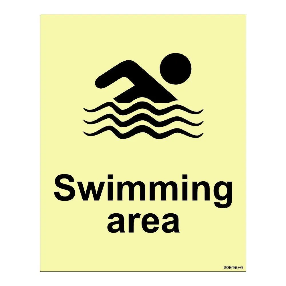 Aluminium Swimming Area Aqua Safety Sign Board