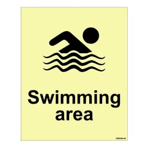 Aluminium Swimming Area Aqua Safety Sign Board