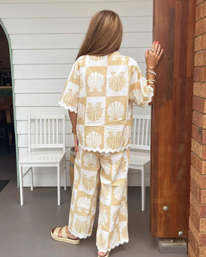 Anna Shell Top - Tan