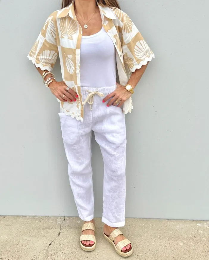 Anna Shell Top - Tan