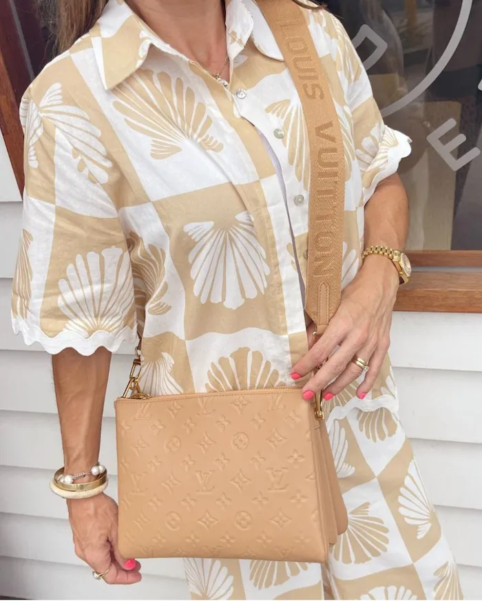 Anna Shell Top - Tan