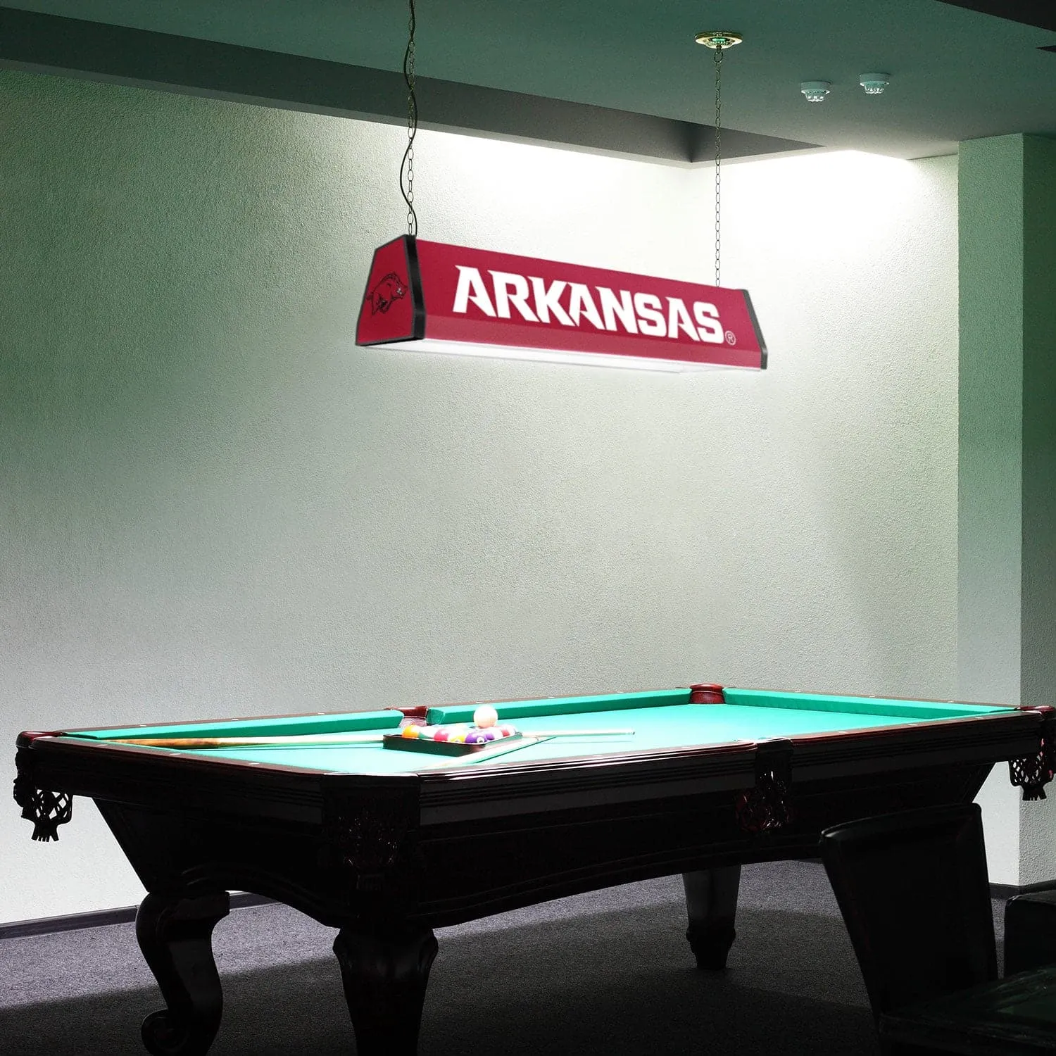 Arkansas Razorbacks: Standard Pool Table Light