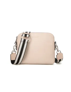 ASHLEY LEATHER BAG WEBBING STRAP- E1-0838-IVORY-SALE