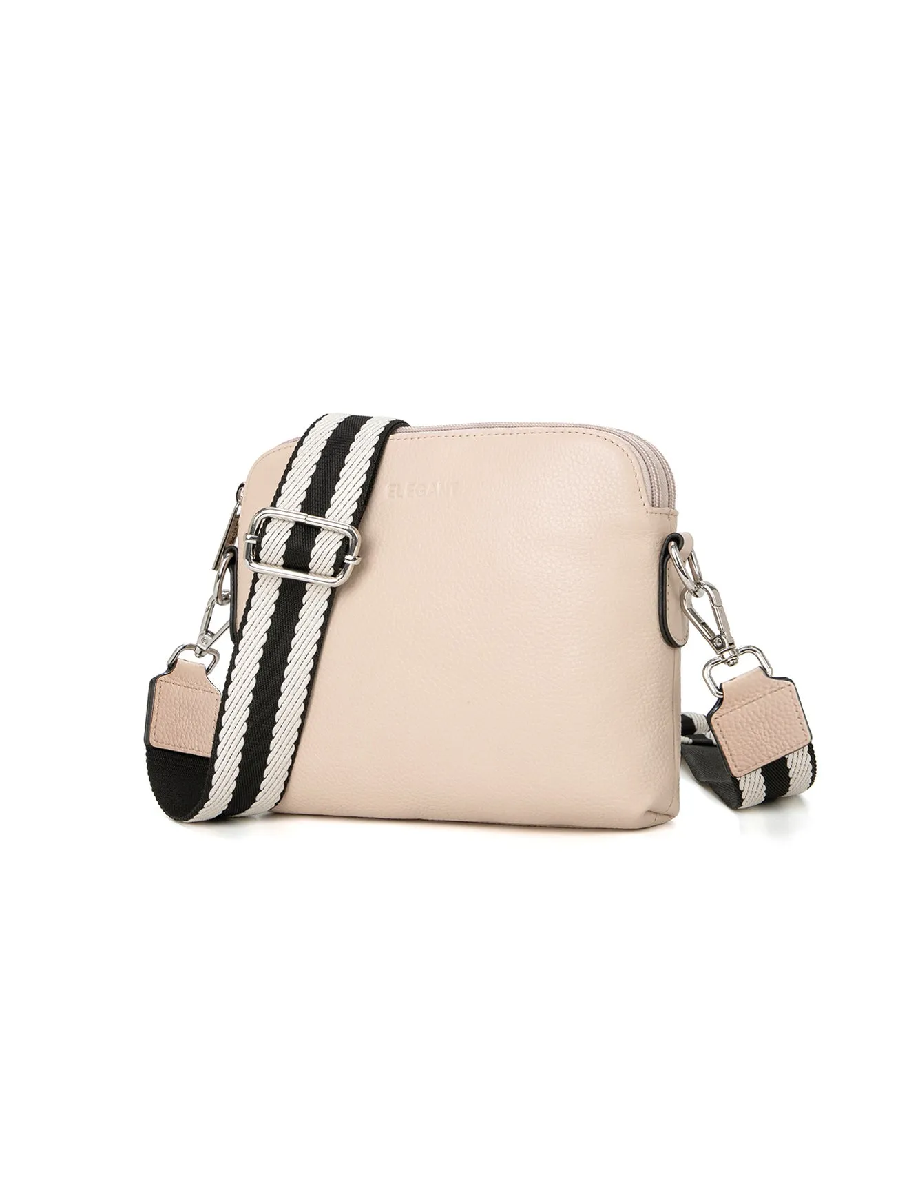 ASHLEY LEATHER BAG WEBBING STRAP- E1-0838-IVORY-SALE