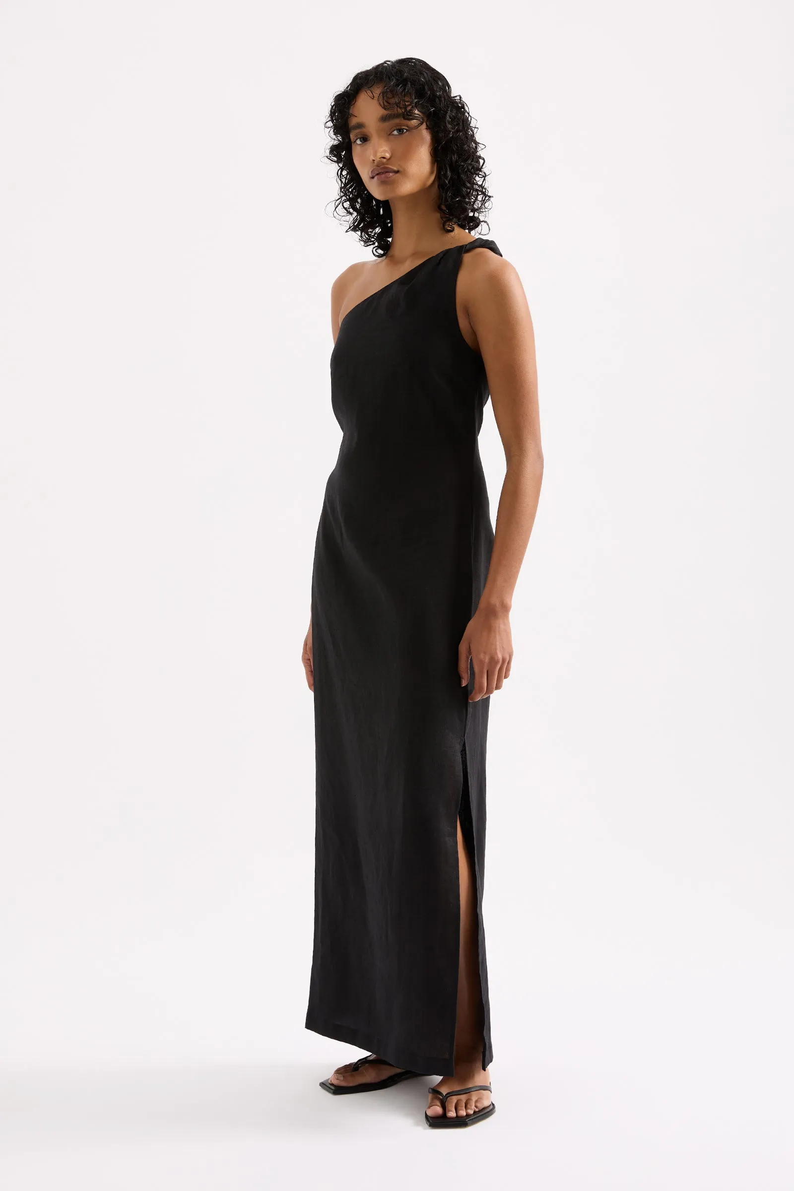 AVERY LINEN MIDI DRESS