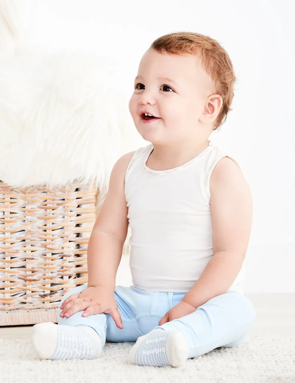 Baby Singlet - Chalk
