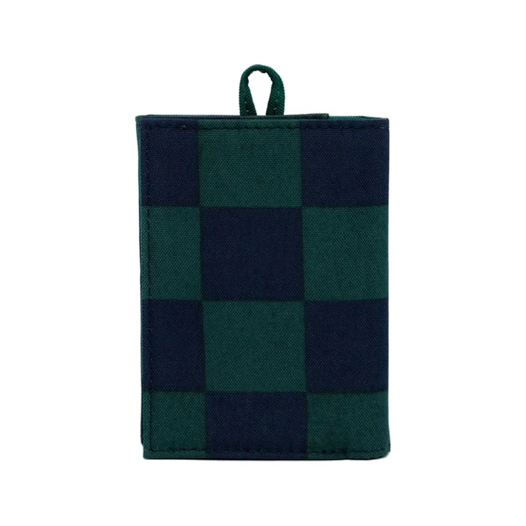 Baggu Snap Wallet, Navy Green Check
