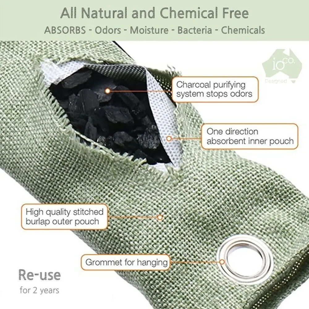 Bamboo Charcoal Natural Absorber 200gm Pouch - IOco