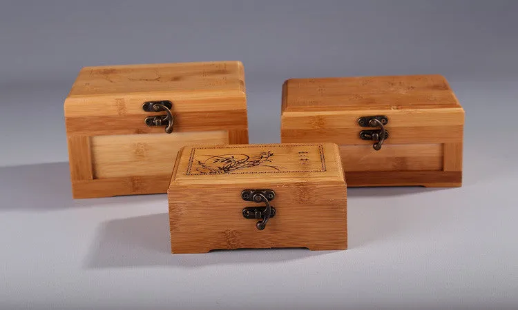 Bamboo Jewelry Box Wooden Jewelry Storage Box Small Box Gift Box