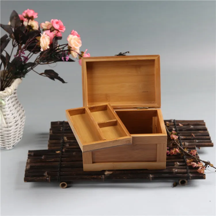 Bamboo Jewelry Box Wooden Jewelry Storage Box Small Box Gift Box