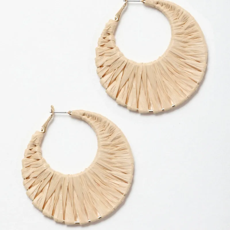 Bamboo Raffi Hoop Earrings