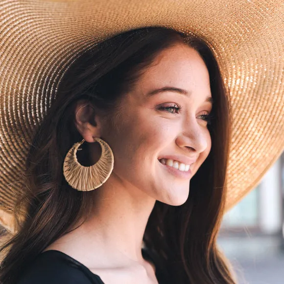 Bamboo Raffi Hoop Earrings