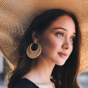 Bamboo Raffi Hoop Earrings