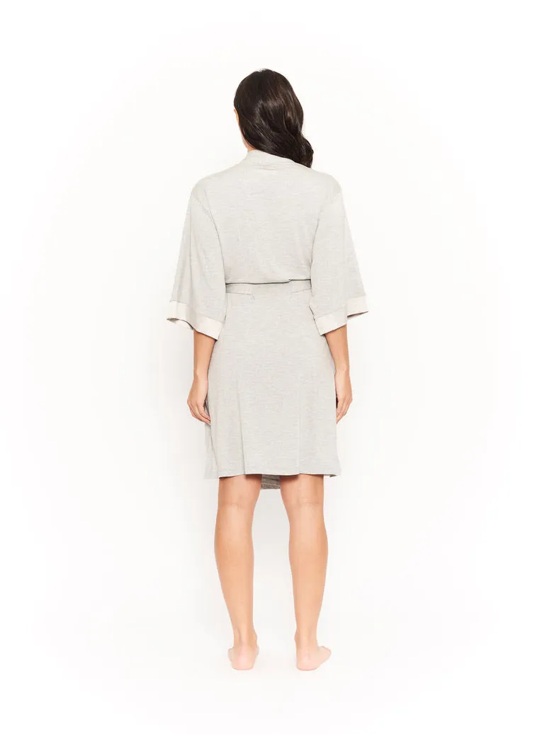 Bamboo Robe - Grey Marle