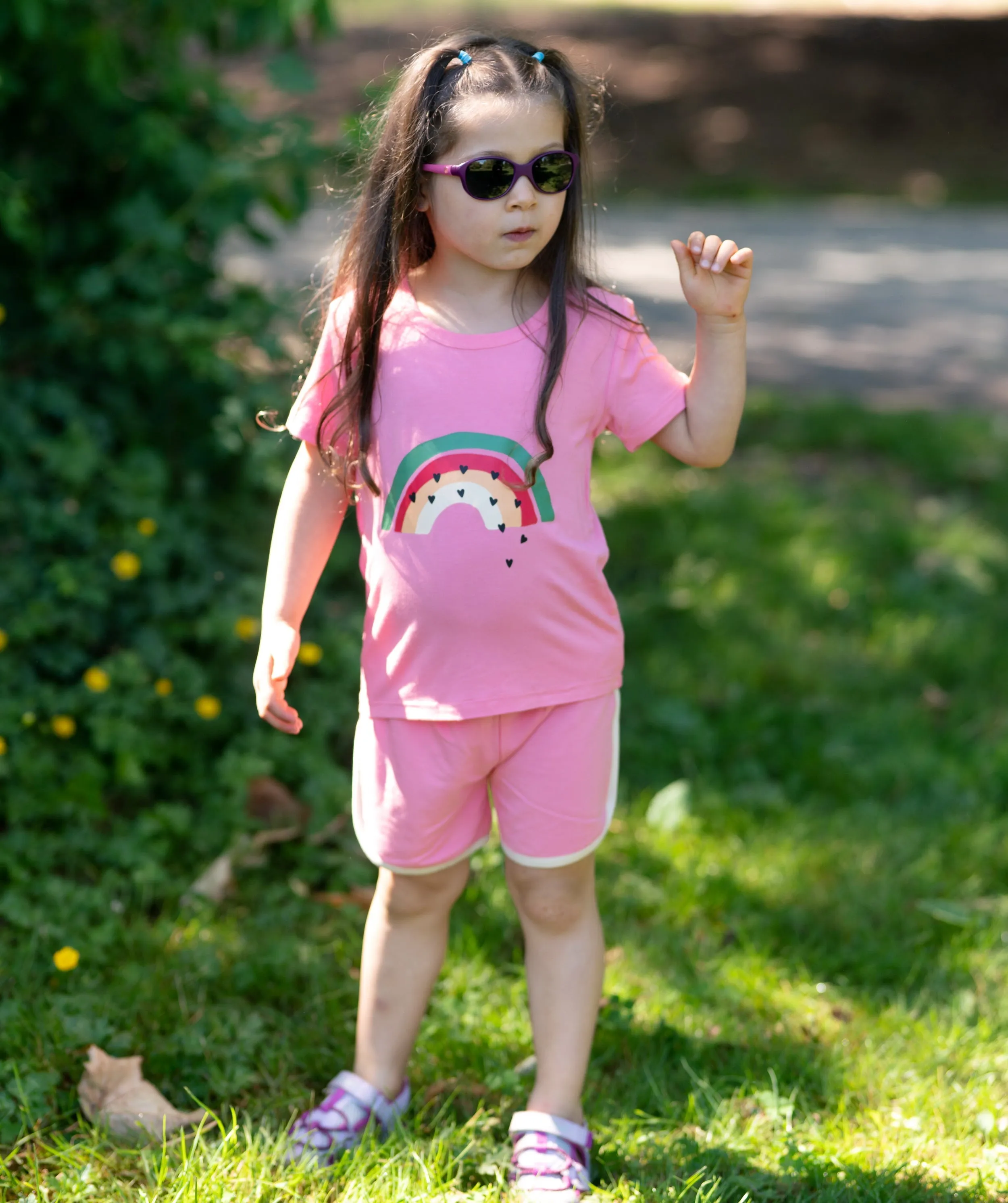 Bamboo Terry Sprort Shorts (Pink Lemonade)